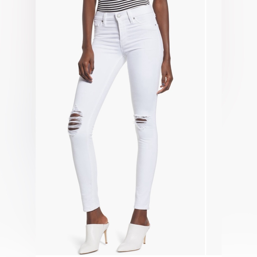Hudson Jeans - Nico Midrise Super Skinny Ankle, White, Size 26